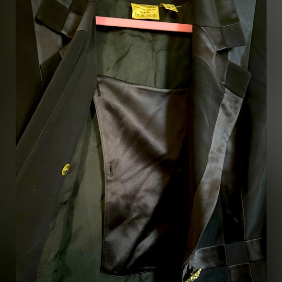 Sioni Navy Blue Designer Rhinestone Button Luxury Glamorous Blazer, Jacket, Sz 8 - Picture 7 of 12